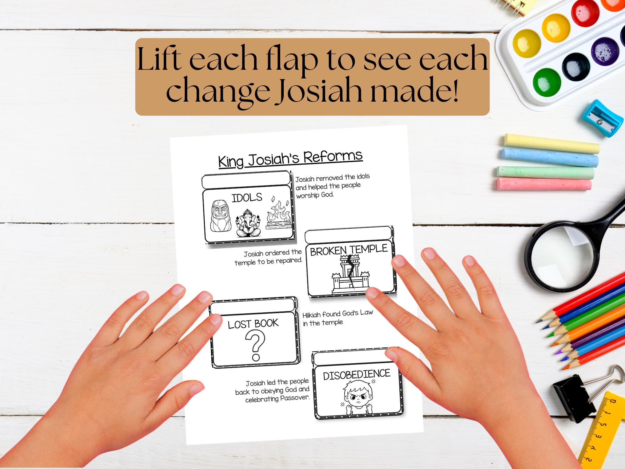 King Josiah Activity Pack | PDF Digital Download Sunday School Craft - Etsy
