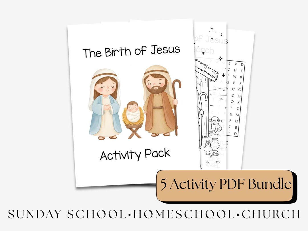 The Birth of Jesus Activity Pack | PDF Download | Sunday School ...