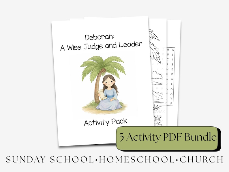 Deborah Activity Pack | PDF Download Sunday School Resource | Craft and ...