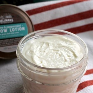 Grass Fed Tallow Lotion | Non-Greasy Traditional Creamy Lotion | Hydrating Moisturizer | Eczema Cream | Paraben & Formaldehyde Free