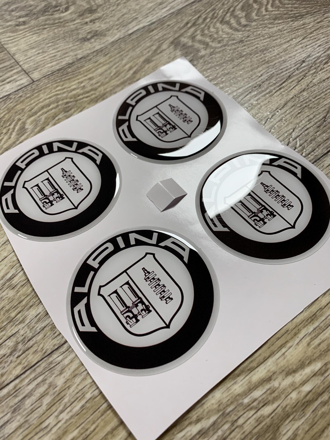 Wheel Center Cap Stickers - Waterproof Car Rim Decals Alpina Logo ...