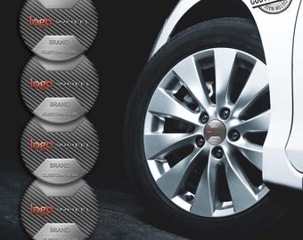 Domed Decals for Center Cap Rims - Set of 4 / Personalization of your choice : Rim Accessories