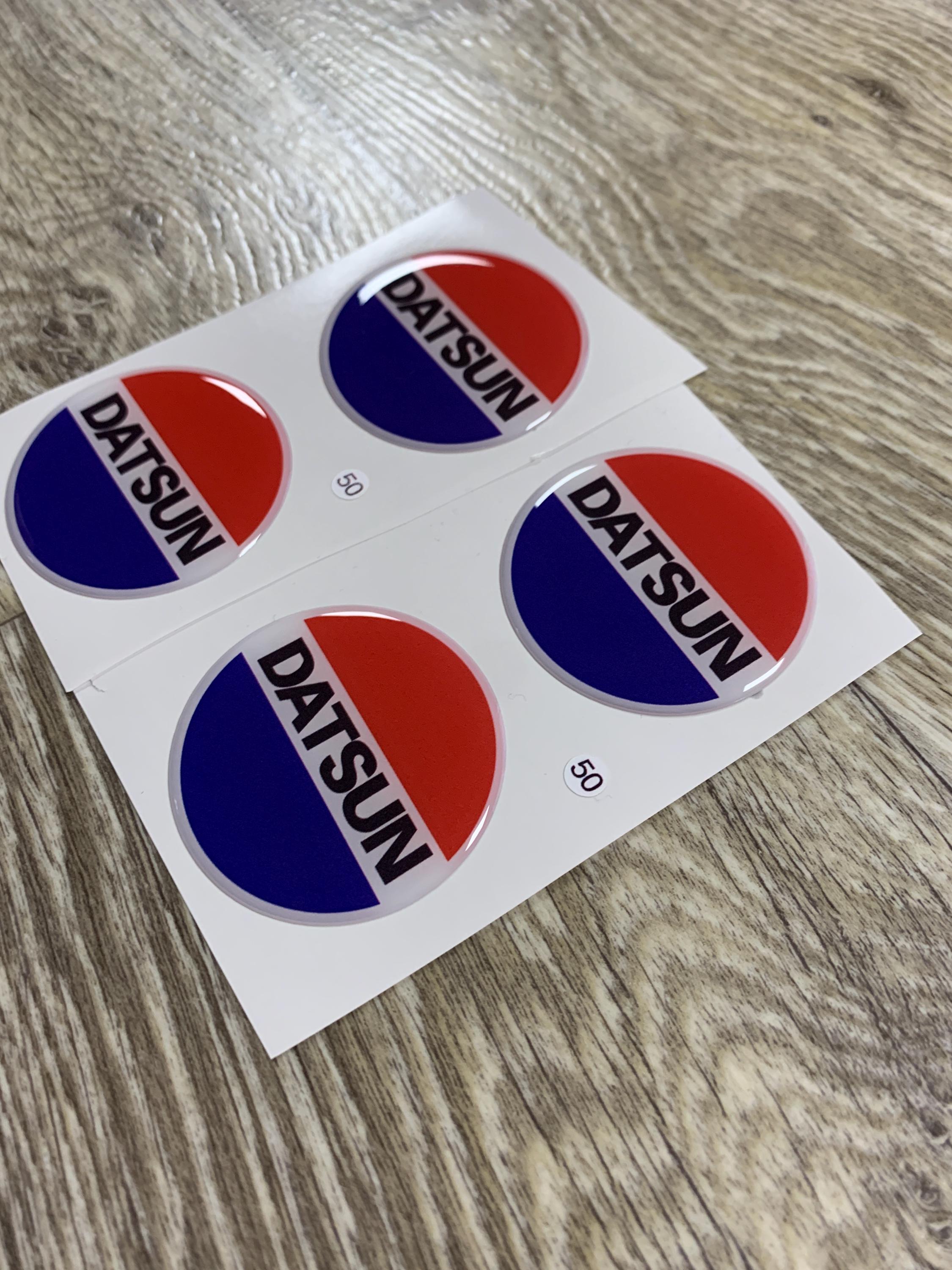 Datsun Sticker Datsun Logo Wheel Center Cap Stickers - Epoxy Resin Decals (4pcs, 20 ...