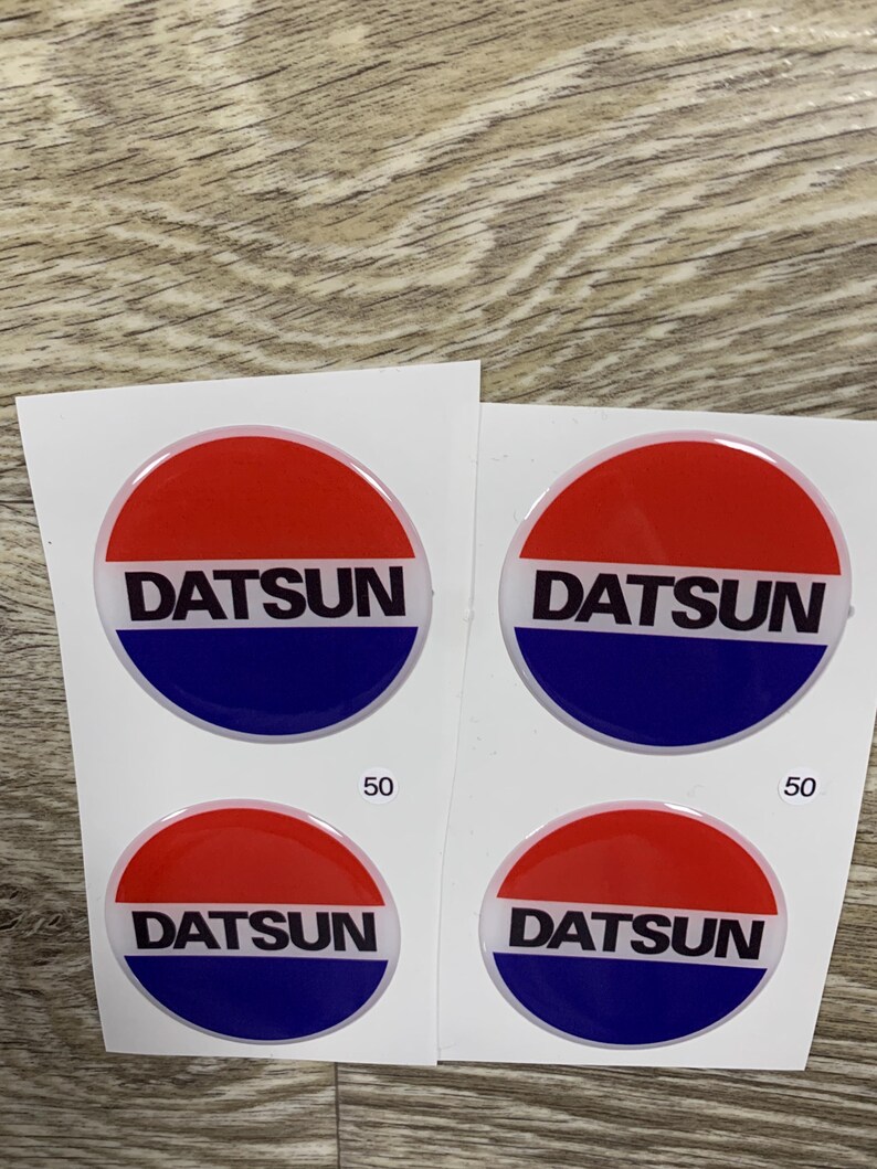 Datsun Sticker Datsun Logo Wheel Center Cap Stickers - Epoxy Resin Decals (4pcs, 20 ...