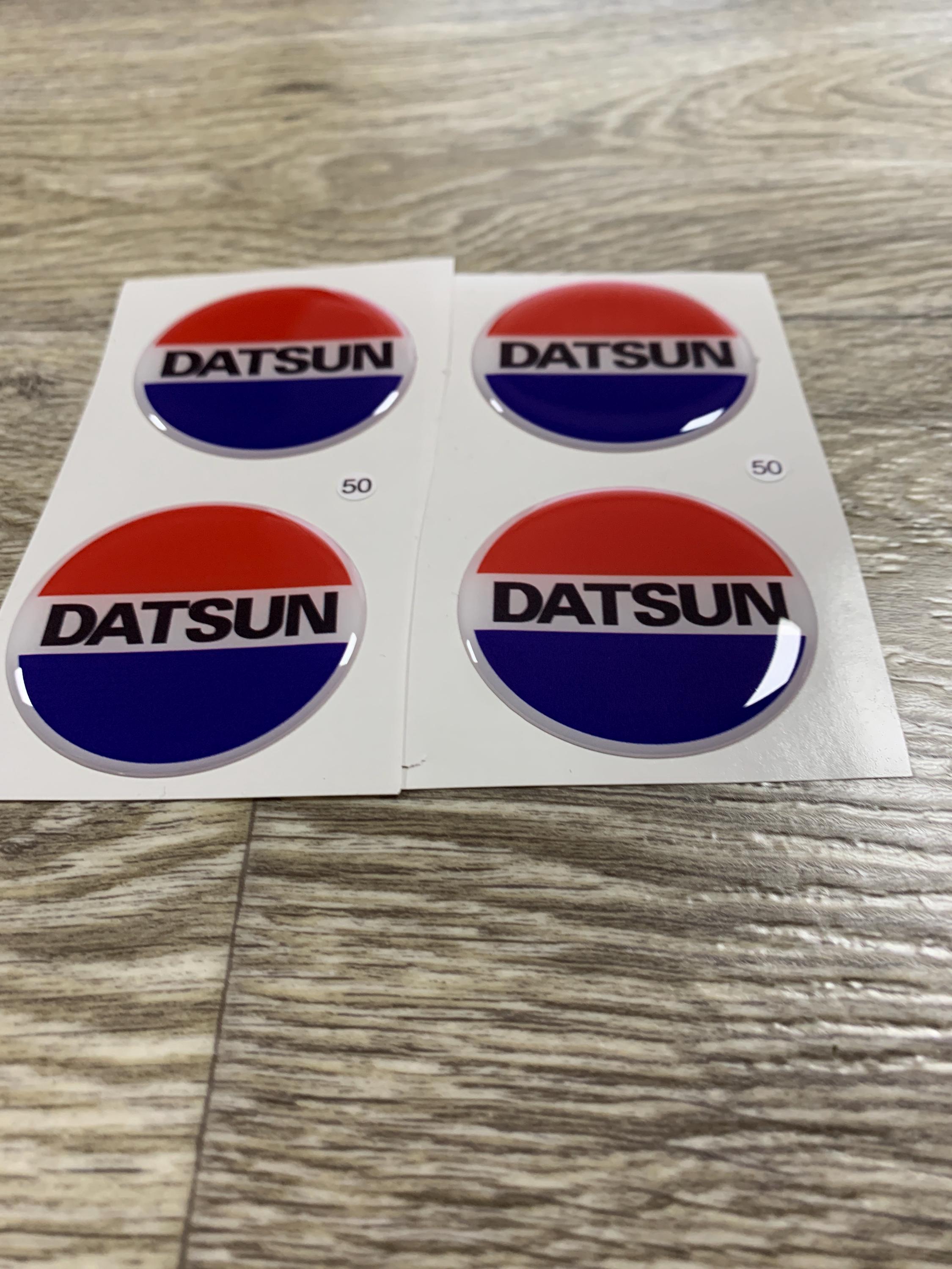 Datsun Sticker Datsun Logo Wheel Center Cap Stickers - Epoxy Resin Decals (4pcs, 20 ...