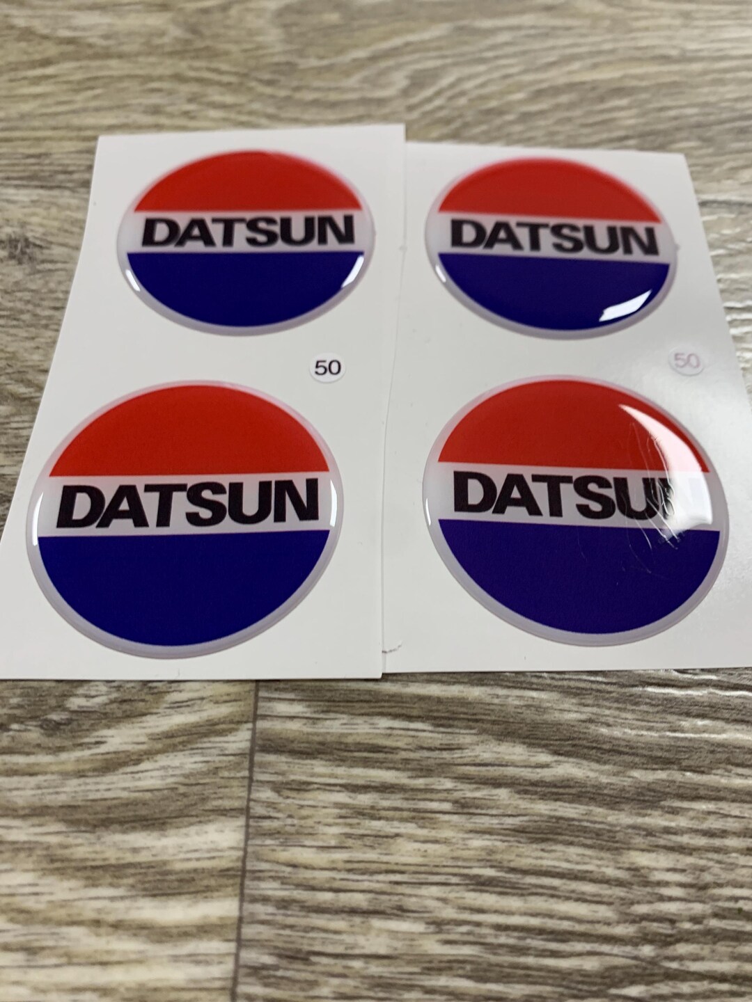 Datsun Sticker Datsun Logo Wheel Center Cap Stickers - Epoxy Resin Decals (4pcs, 20 ...