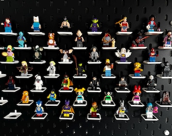 LEGO Minifiguren Halter | kompatibel mit IKEA Skadis Pegboard | Wandhalter Organizer | 3D Druck