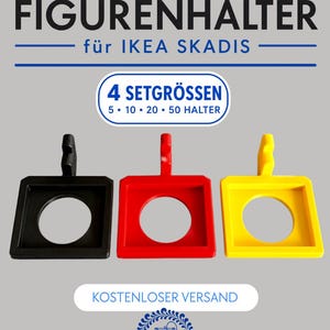 Minifiguren Halter für IKEA SKADIS – Figurenhalter Display für Sammelfiguren mit Base/ Bodenplatte | 3D-Druck