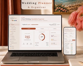 Interactive Digital Wedding Planner | Budget Tracker, Guest List & All-in-One Dashboard