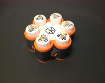 Hexglyph Mechanical Puzzle Box | Hidden Compartment, 3D Printed Brain Teaser