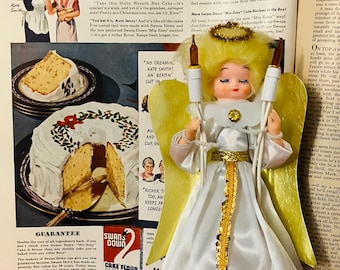 Vintage GE Heavenly Angel Tree Topper  1960s with box - WORKS!