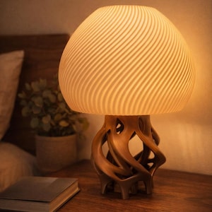 Modern Sculptural Table Lamp, Mushroom Lamp, Designer Bedside Light, Ambient Lighting, IOVA ROOTA