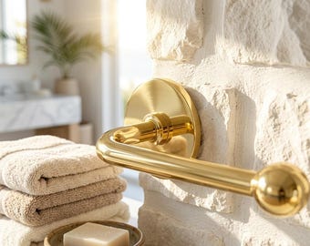 Brass Toilet Paper Holder – Minimalist Bathroom Hardware