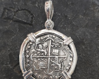 Atocha silver treasure coin shipwreck pendant
