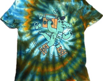 Rock Croc kids tie dye tee. 5t