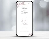Save the Date Template | Minimal Floral Elegant · Editable in Canva