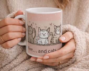 Kittens Coffee Mug | Pastel Cat Lover Gift