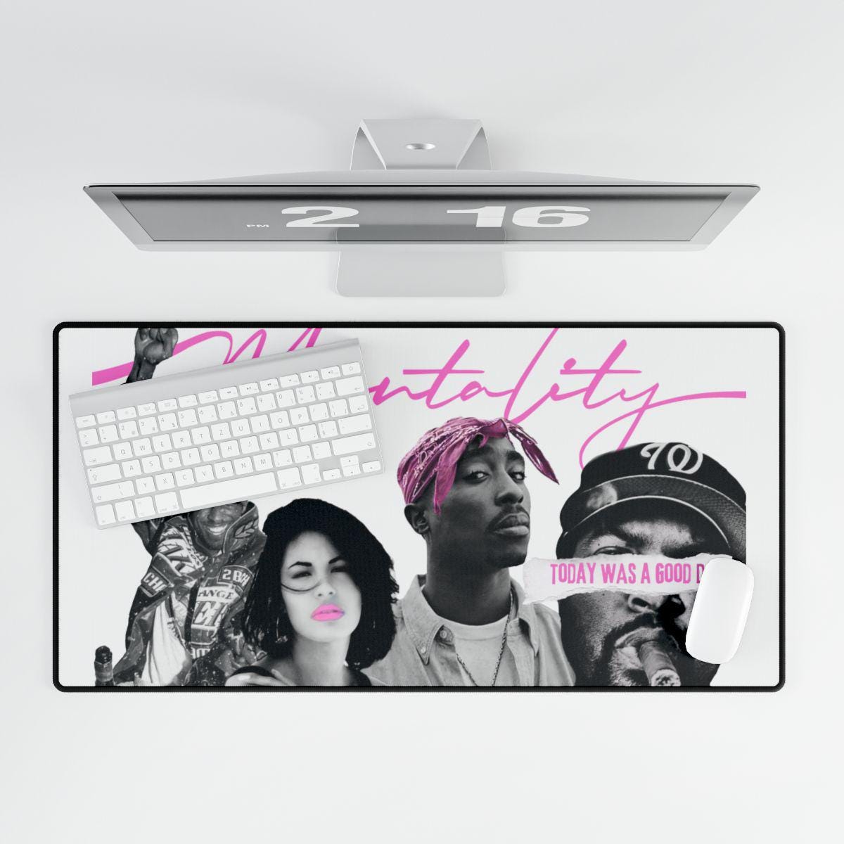 Raps Mat Mentality Rap Collage Desk Mat | Hip Hop Legends, Pink Script - Etsy