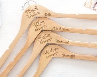 Bridal Hangers - Wedding Hangers - Bridal Party Gifts - Bridesmaid Hangers - Bridesmaid Gifts - Personalized Hangers - Wedding Party Gifts