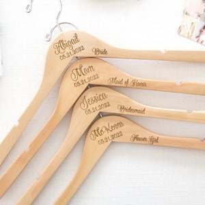 Bridal Hangers - Wedding Hangers - Bridal Party Gifts - Bridesmaid Hangers - Bridesmaid Gifts - Personalized Hangers - Wedding Party Gifts