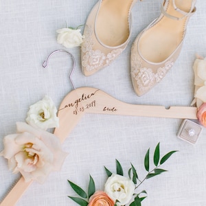 Personalized Bridesmaid Hangers - Bridal Hanger - Bride Hanger - Wedding Party Hanger - Wooden Engraved Hanger - Custom Hanger
