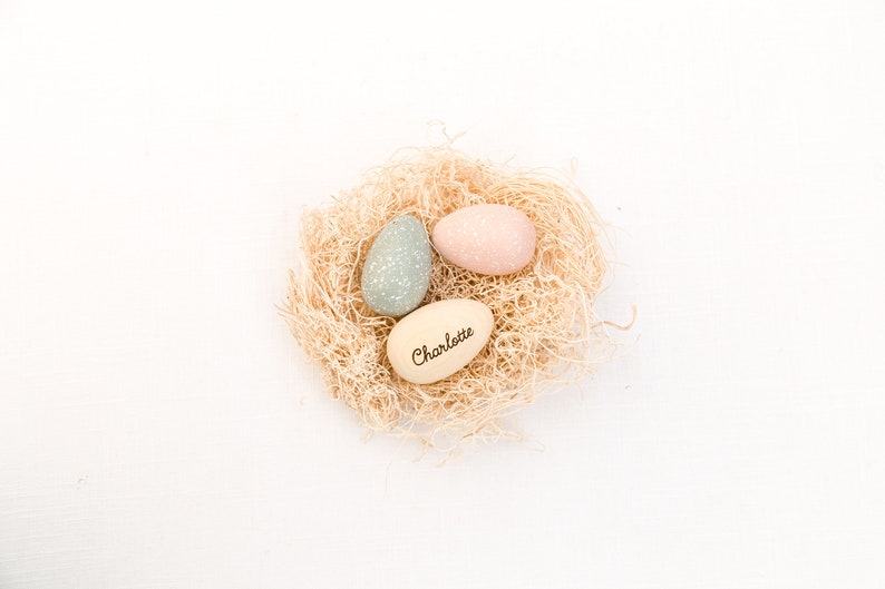 Personalized Engraved Easter Egg Engraved Eggs, Easter Decorations, Easter Basket Decorations, Easter Egg Name Tags image 6