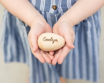 Personalized Wooden Engraved Easter Eggs