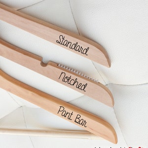 4 Personalized Bridesmaid Hangers Engraved Wood Hangers image 3