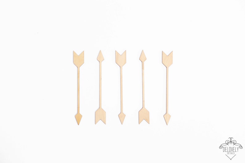 Arrow Stir Stick/Swizzle Stick Laser cut wood Pack of 20 image 3