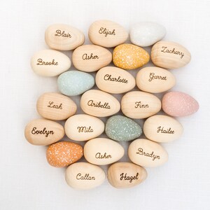 Personalized Engraved Easter Egg Engraved Eggs, Easter Decorations, Easter Basket Decorations, Easter Egg Name Tags image 7