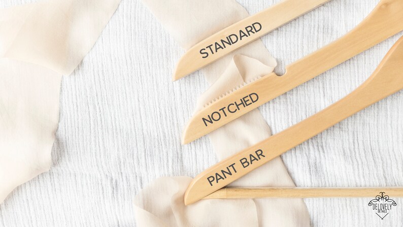 7 Personalized Bridesmaid Hangers Engraved Wood Hangers image 3