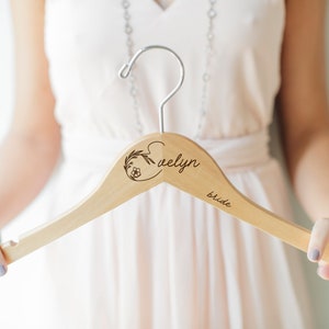Personalized Bridesmaid Hangers - Wedding Hanger - Bridal Dress Hanger - Engraved Bridesmaid Hanger - Wedding Name Hangers