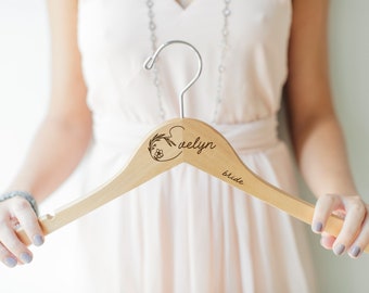 Personalized Wedding Hanger – Engraved Bridesmaid Gift