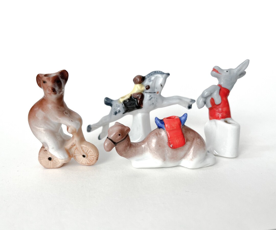 Lot Circus Animal Birthday Candle Holder Mini Miniature Figurine Figure