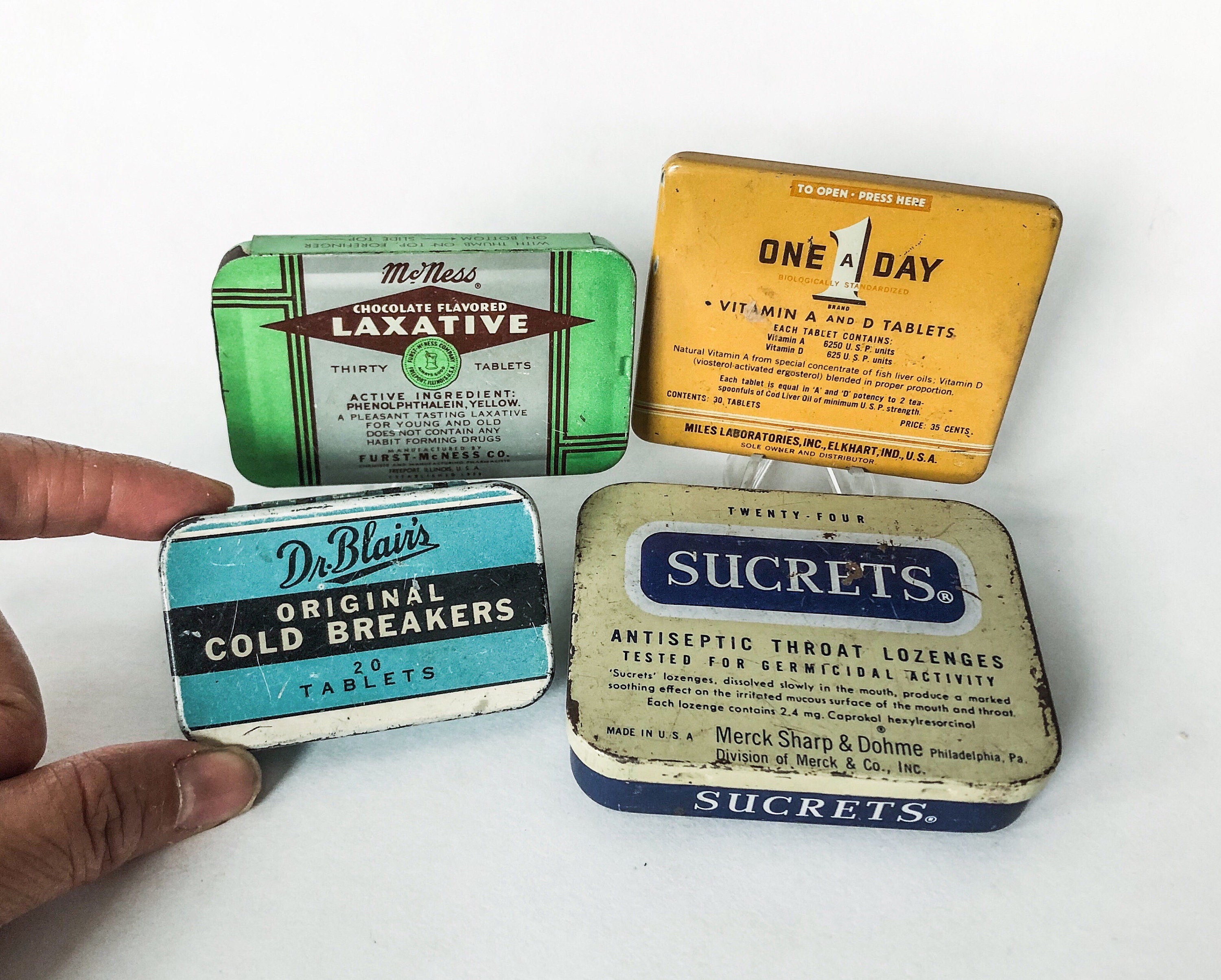 tobacco laxative Laxative Tin Antique