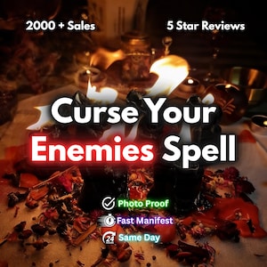 敵を呪うカルマの復讐呪文、Etsyの魔女の呪い呪文即日発動、報復儀式、邪眼呪文、後悔の儀式