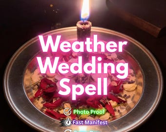 完璧な天気の結婚式の呪文の儀式 - 雨に濡れず美しい式典のための太陽の祝福の呪文