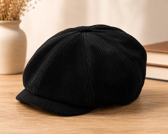 Gorra estilo Newsboy de pana retro para hombre y mujer, gorro Gatsby de invierno, gorra plana cálida, gorro Baker Boy octogonal, gorra informal para exteriores estilo Dad Cap