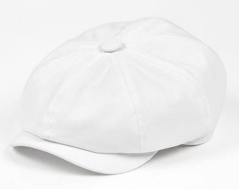 Gorra de vendedor de periódicos de lana premium: gorra plana octogonal de 8 paneles para hombre y mujer / Boina retro clásica en color camello negro