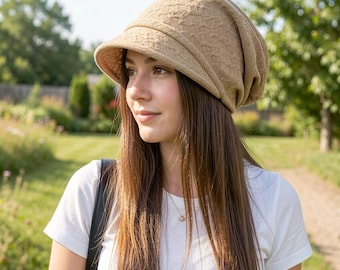 Gorro de punto para mujer – Gorro cálido de estilo coreano para otoño e invierno