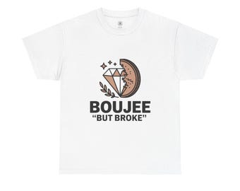 Boujee But Broke Tシャツ | グラフィックダイヤモンドムーンTシャツ