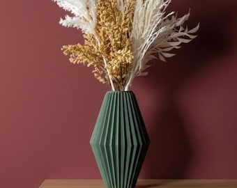 Hivara Flower Vase for Dried Flowers | 5" 6" 7" 8" Inch Height | Eco-Friendly | Dehydrated Flowers | Unique Vase