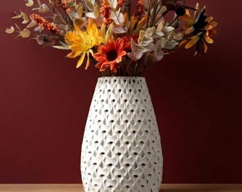 Zwischenblumenvase für Trockenblumen | 5" 6" 7" 8" 9" 10" 11" 12" Zoll Höhe | Umweltfreundlich | Getrocknete Blumen | Unikat Vase
