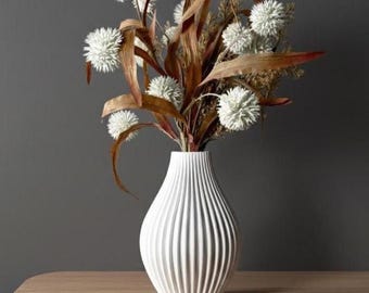 Eres Flower Vase for Dried Flowers | 5" 6" 7" 8" Inch Height | Eco-Friendly | Dehydrated Flowers | Unique Vase