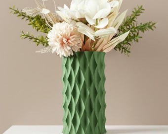 Vaso de Diamante para Flores Secas | 15, 18 e 20 cm de Altura | Ecológico | Flores Desidratadas | Vaso Exclusivo