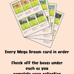 Mega Dream Ex Master List - Etsy Mega Dream Ex Master List - Etsy
