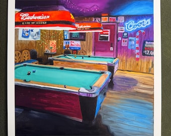 Christmas at the Dive Bar – Signed Limited Edition Print (10"x10")