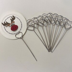 10Pcs Heart Shaped Wire table number holder, Wire Memo Holder Clips, Sign Holder, Escort Card Display, Namecard Holder, Picks 2 colors 2size image 6