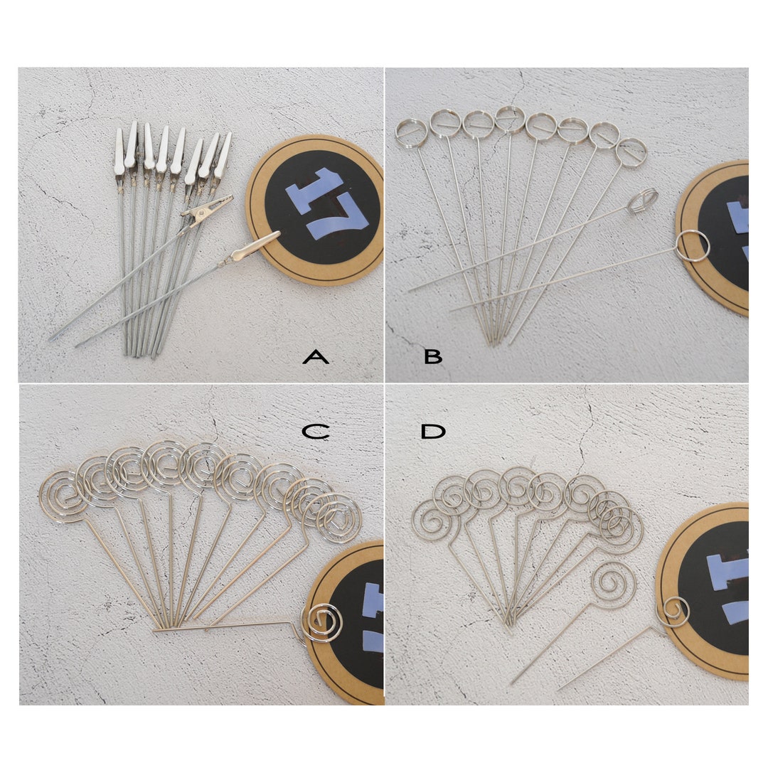 10 Pieces Wire MEMO, CARD Holder Clip, Wedding Table Number Holder