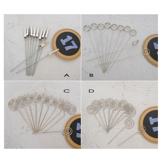 10 Stück Draht MEMO, Kartenhalter Clip, Hochzeit Tischnummer